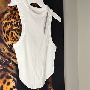 Wild Fable White Ribbed Tank Top